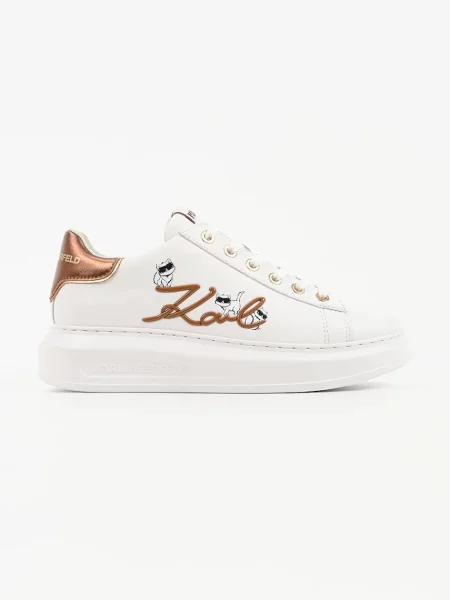 Karl Lagerfeld Kapri sneakers pentru femei din piele alb