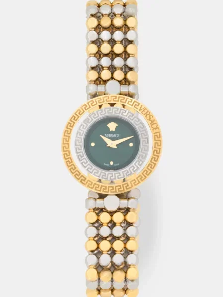 Versace zegarek srebrny zielony