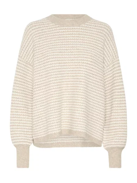 Kaffe Pulover KA Ellery bej / murdar alb