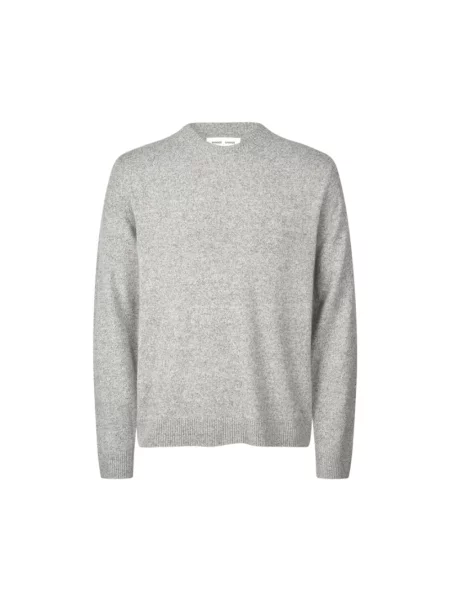 Sweter Samsoe Samsoe z kaszmiru szary