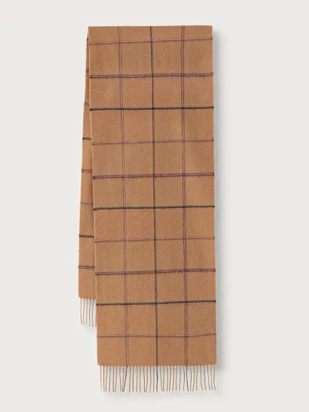 Paul Smith κασκόλ ανδρικό μάλλινο καφέ