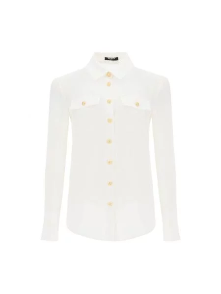 Top Balmain z krepy biały