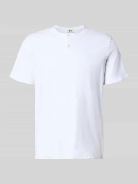 T-shirt z krótką listwą guzikową model ENIL' Drykorn biała