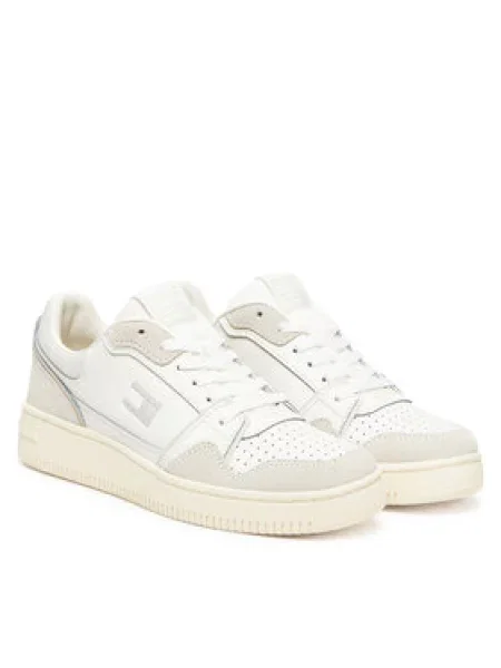 Tommy Jeans Sneakersy Tjw Retro Basket Sneaker Écru béžové