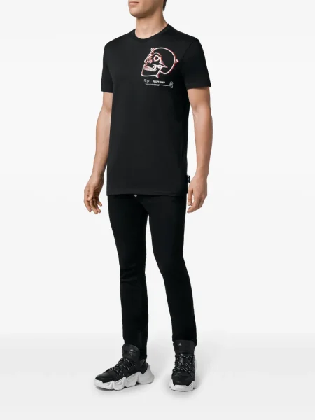 Tricou Philipp Plein cu imagine negru