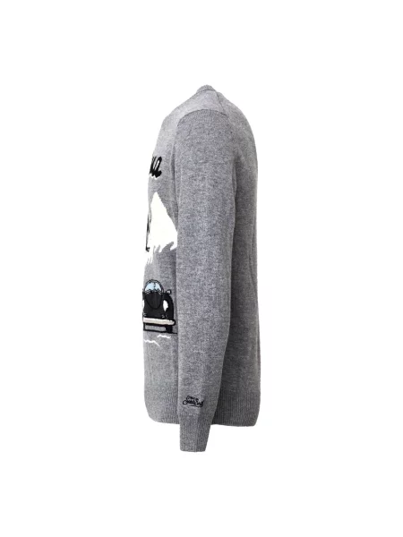 Sweter Mc2 Saint Barth wełniany szary