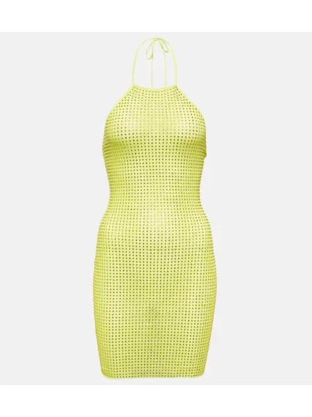 Rochie Self-portrait de cristal verde