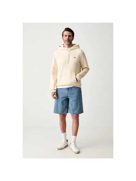 Bluza z kapturem Lacoste z kapturem beżowa