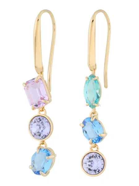 Swarovski Uhani Gema Zlata modra