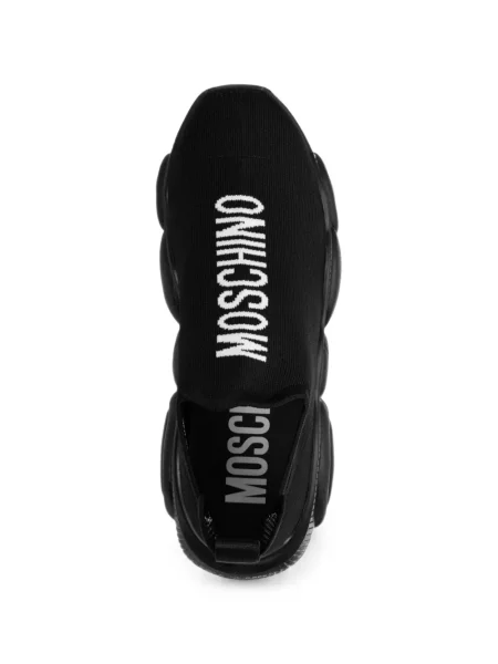 Ursuleț de pluș sneakerși Moschino cu imagine negru