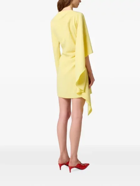 Rochie mini Msgm asimetrică drapată galben