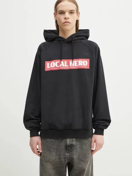 Кофта Martine Rose Raglan з капюшоном з принтом чорний