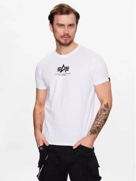 Alpha Industries Tricou Basic alb