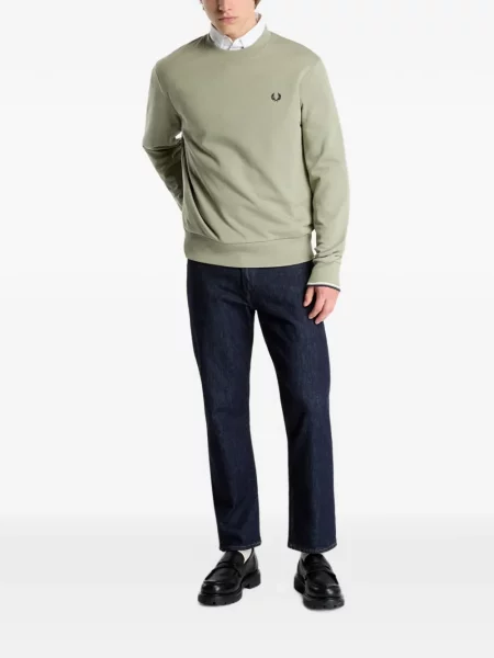 Пуловер Fred Perry с кръгло деколте зелено