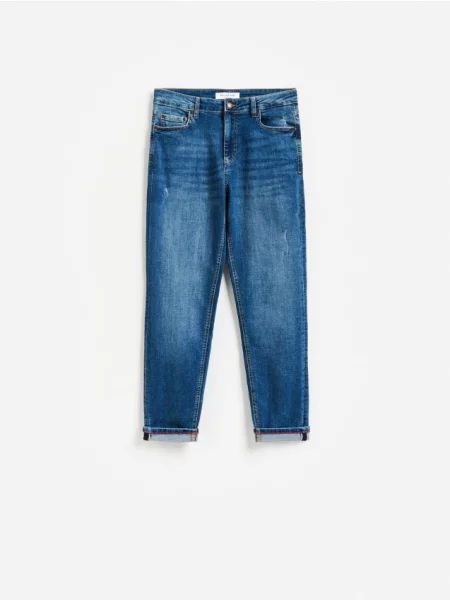 Reserved Blugi boyfriend albastru