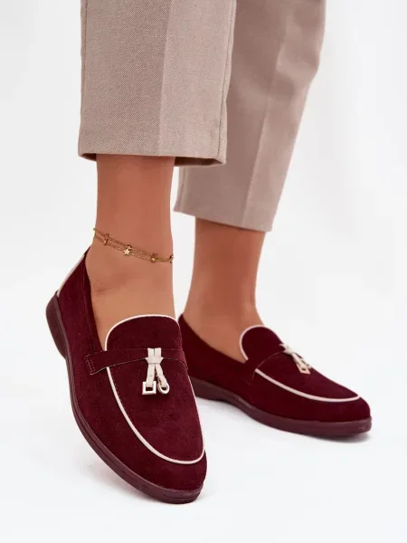 Mocasini Boto din piele alb