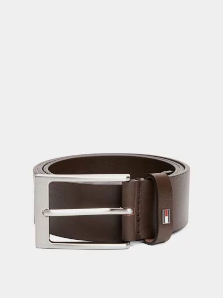 Кожаный ремень Tommy Hilfiger с ремешками коричневый