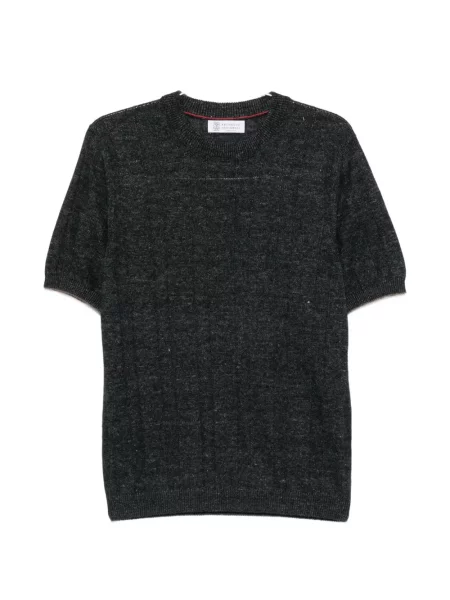 Tričko Brunello Cucinelli šedé