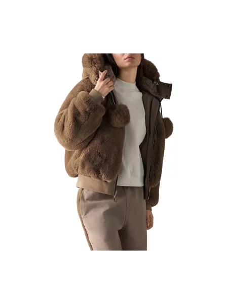 Kurtka bomber Moose Knuckles brązowy