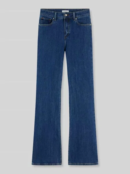 Jeansy bootcut z mieszanki bawełny Tommy Hilfiger niebieskie