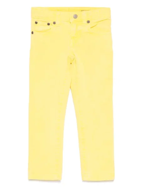 Jeansy straight leg dziecięce Polo Ralph Lauren żółte