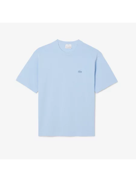 Lacoste Koszulka Z Grubego Dżerseju O Luźnym Kroju niebieski