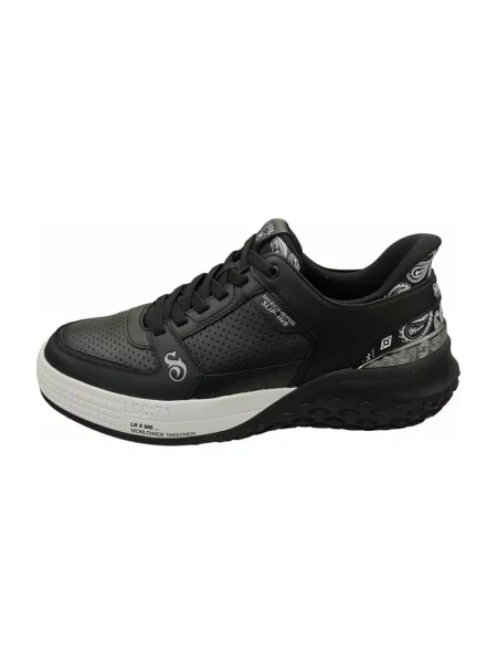 Sneakersy Skechers skórzane czarne