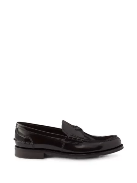 Pantofi loafer Prada din piele maro