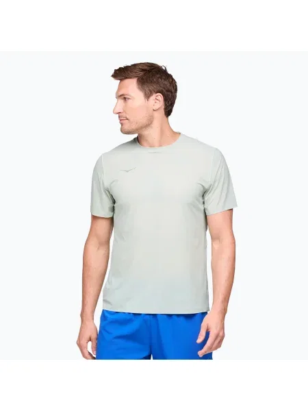 Мъжка тениска за бягане HOKA Airolite Run с алое вера зелено