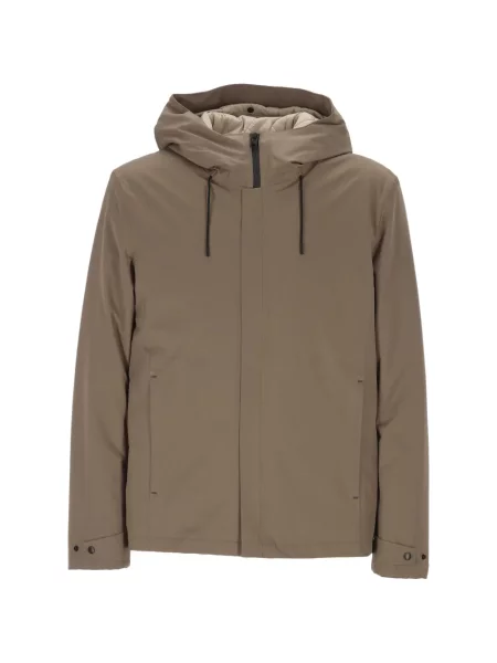 Geacă Woolrich cu glugă maro