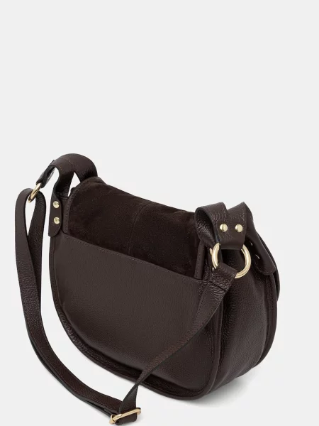 Answear.LAB torebka crossbody skórzana brązowa