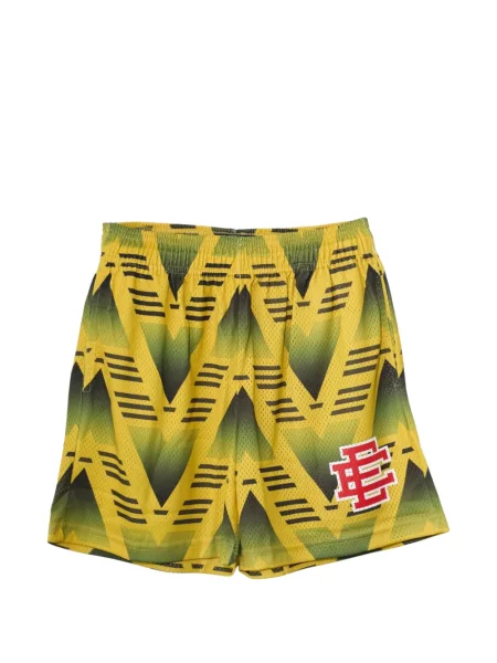 Pantaloni scurți Eric Emanuel cu imprimeu geometric galben