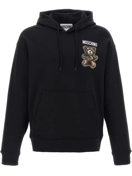 Hanorac cu glugă Moschino cu imagine teddy negru