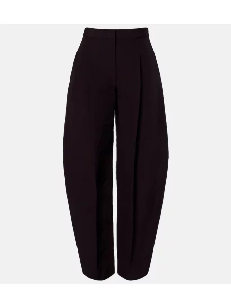 Pantaloni Alaïa din poplin violet
