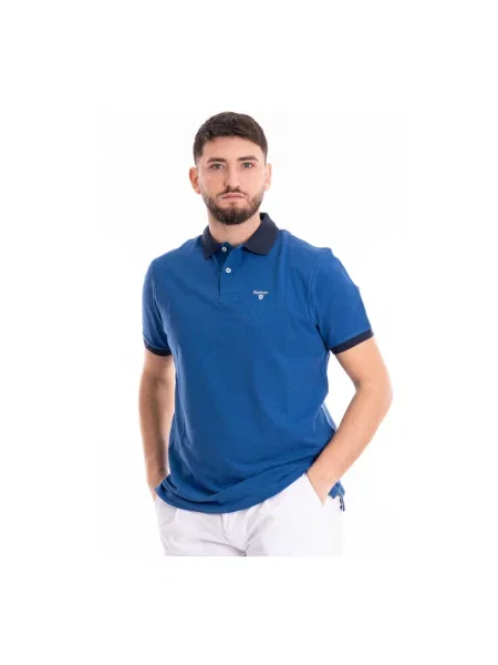 Koszulka polo Barbour niebieska