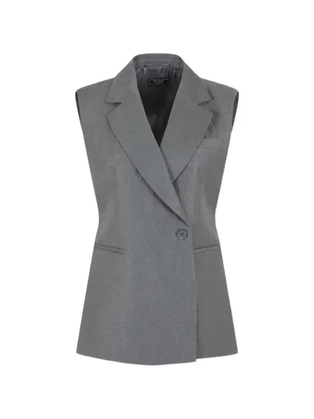 Kamizelka Peserico bez rękawów drapowana szara