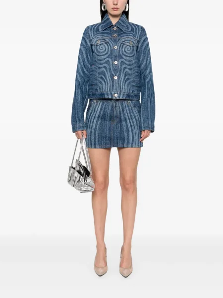 Mini mini suknja Jean Paul Gaultier s printom plava