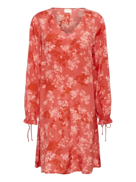 Cream Rochie Beatrice roșu pastel alb