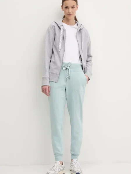 Спортивні штани Dkny однотонні бірюзовий
