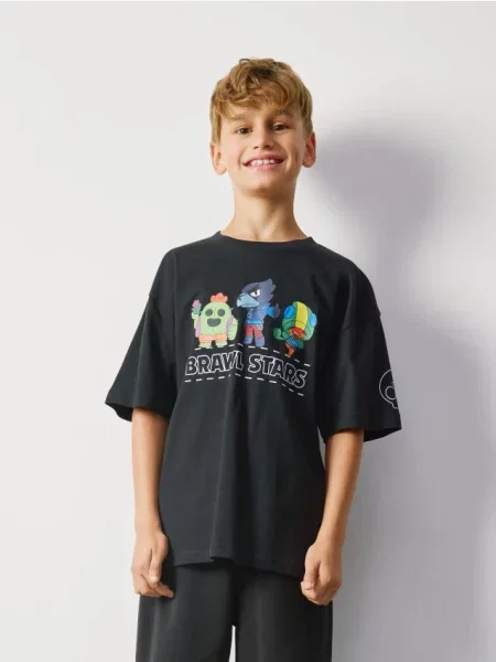 Reserved Tričko Brawl Stars čierna