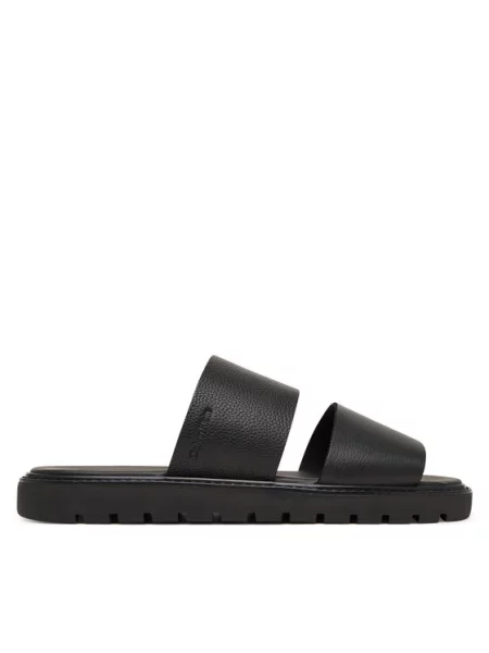 Šlepetės Calvin Klein Sq Molded Sandal Db Lth juoda