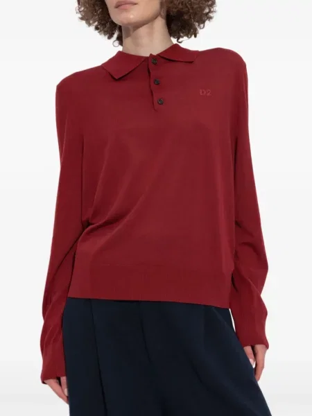 Ilgas polo marškinėliai Dsquared2 raudona