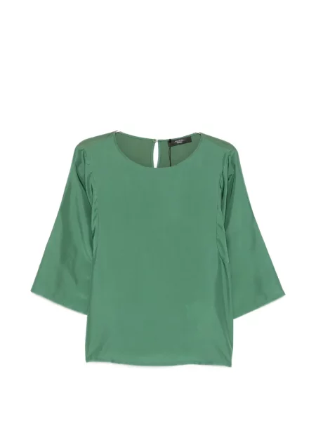 Top Weekend Max Mara de mătase verde