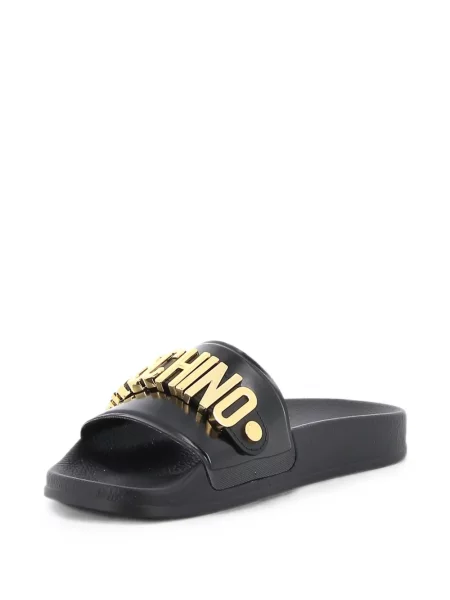 Papuci Moschino cu autograf negru