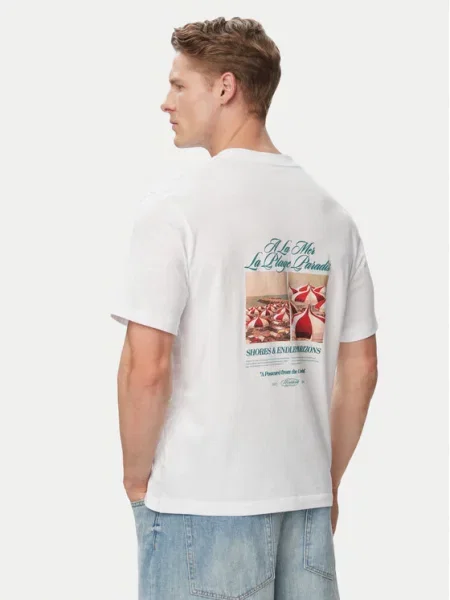 Jack & Jones Tricou Cassis Photo Back alb
