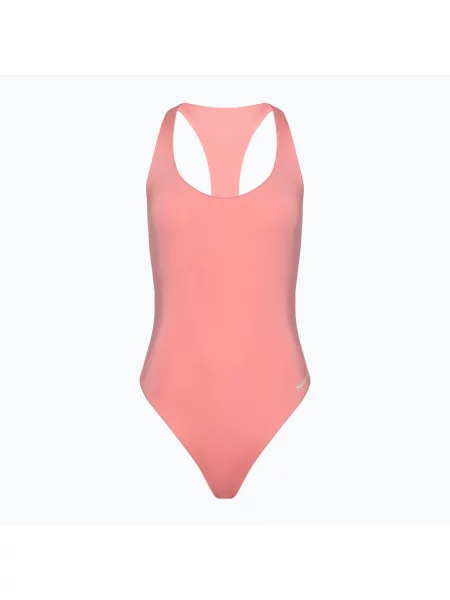 Дамски бански костюм от една част Hurley O&O Solid Racerback Moderate One Piece pacific pink розово
