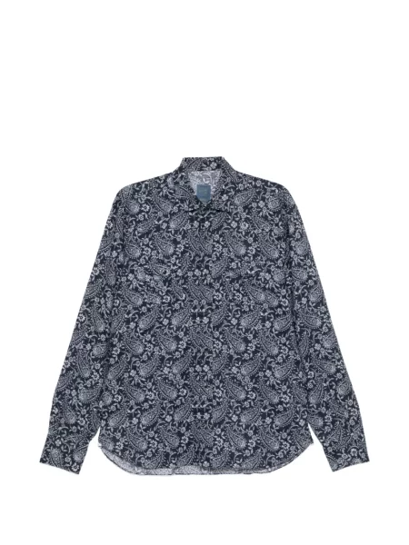 Риза Barba с пейсли десен синьо