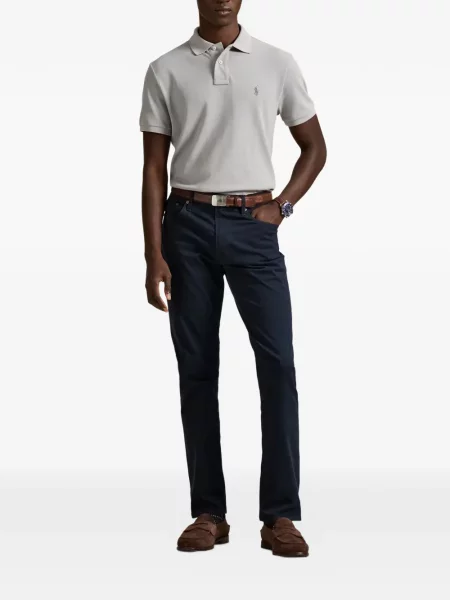 Krótka czapka z daszkiem Polo Ralph Lauren w jodełkę jednorzędowa niebieska