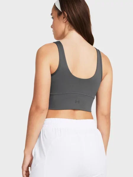 Укороченный спортивный топ Under Armour серый