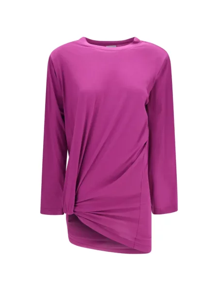 Tricou Balenciaga asimetric roz
